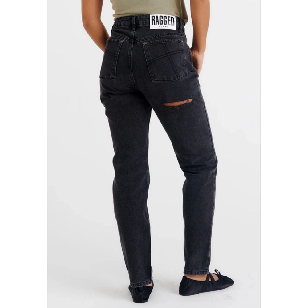 Ragged Jeans Black Straight Leg Jeans Size 28